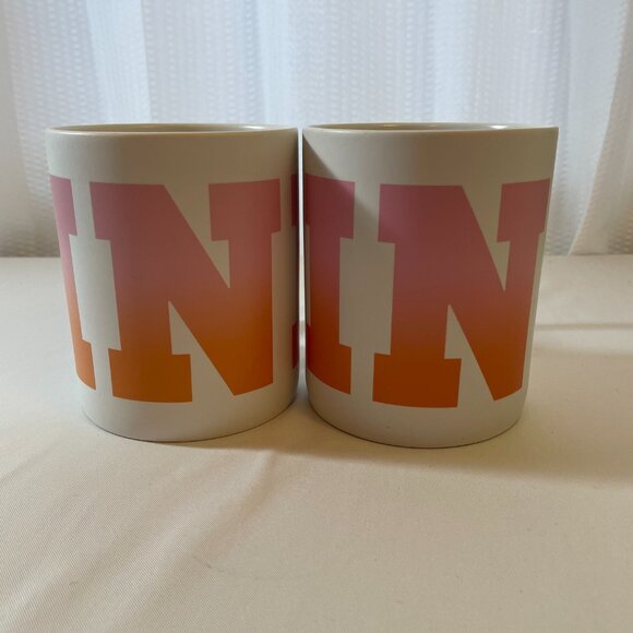 Victoria's Secret PINK Mug Set Oversized 29.76 0z Lot/Bundle of 2 Coffee Mugs - Picture 2 of 5